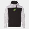 Mélange Fleece Colorblocked Hooded Sweatshirt Thumbnail