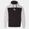Mélange Fleece Colorblocked Hooded Sweatshirt Thumbnail