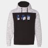 Mélange Fleece Colorblocked Hooded Sweatshirt Thumbnail