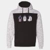 Mélange Fleece Colorblocked Hooded Sweatshirt Thumbnail