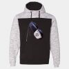 Mélange Fleece Colorblocked Hooded Sweatshirt Thumbnail