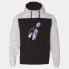 Mélange Fleece Colorblocked Hooded Sweatshirt Thumbnail
